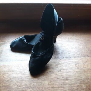 Satin dance shoes